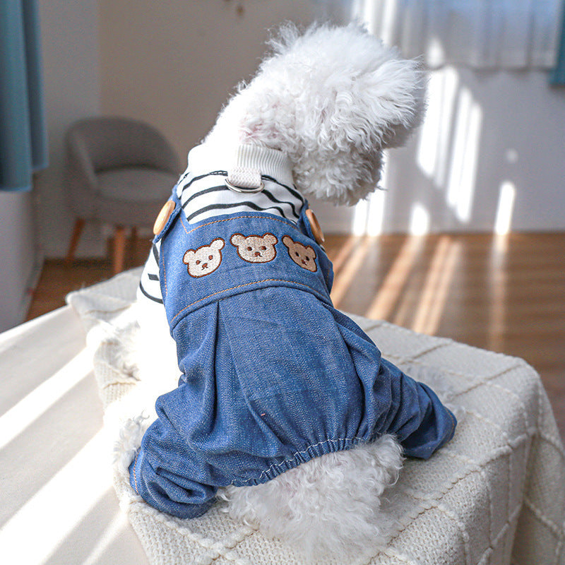 Pet Clothes Clothing Suspender Pants Traction