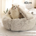 Load image into Gallery viewer, 2 In 1 Dog And Cat Bed Pet Winter Bed Round Plush Warm Bed House Soft Long Plush Pets Bed Pet Products
