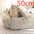 Load image into Gallery viewer, 2 In 1 Dog And Cat Bed Pet Winter Bed Round Plush Warm Bed House Soft Long Plush Pets Bed Pet Products
