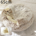 Load image into Gallery viewer, 2 In 1 Dog And Cat Bed Pet Winter Bed Round Plush Warm Bed House Soft Long Plush Pets Bed Pet Products
