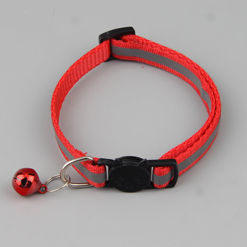 Color Reflective Cat Head Safety Buckle Collar