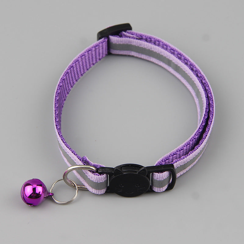 Color Reflective Cat Head Safety Buckle Collar