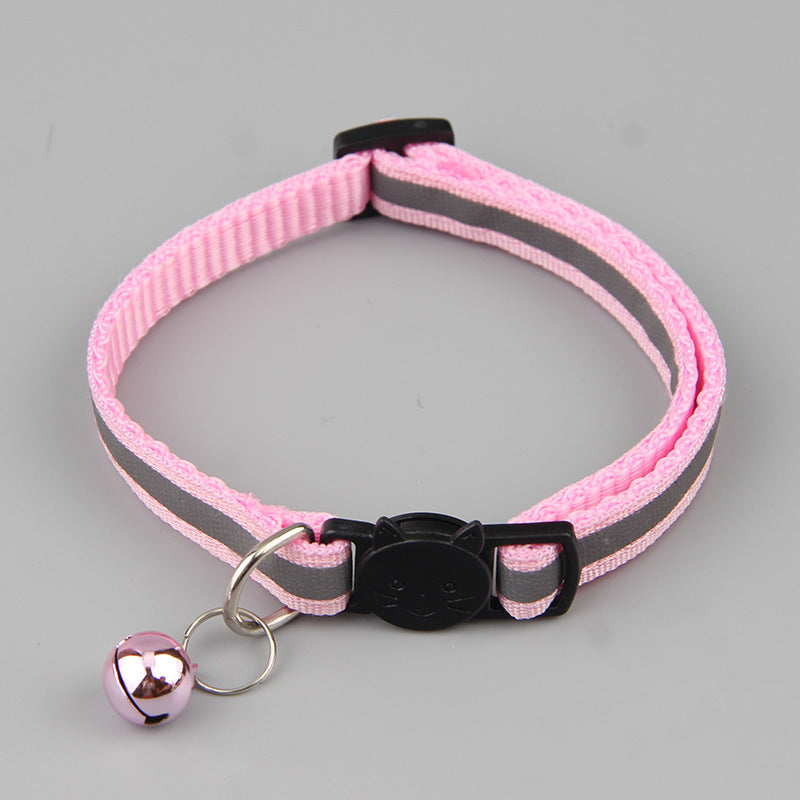 Color Reflective Cat Head Safety Buckle Collar