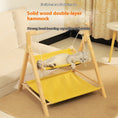 Load image into Gallery viewer, Pet Cat Hammock Double-layer Four Seasons Universal Wooden Cat Nest
