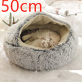 Load image into Gallery viewer, 2 In 1 Dog And Cat Bed Pet Winter Bed Round Plush Warm Bed House Soft Long Plush Pets Bed Pet Products
