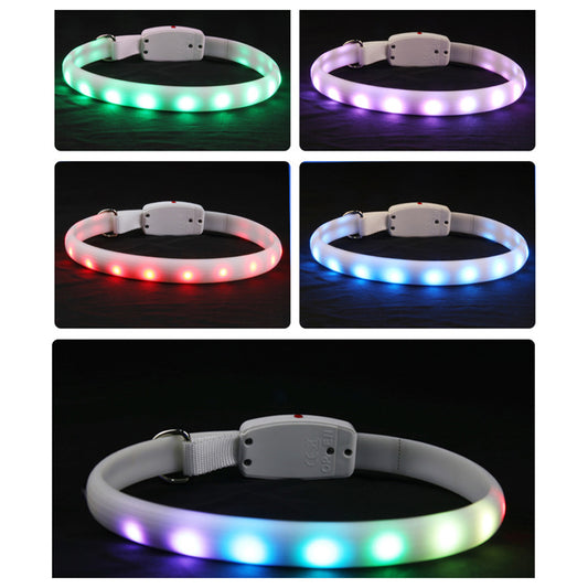 LED Pet Dog Cat Collar Pendant Glowing Night Safety Multiple Colours Collar Safety Flashing Outdoor Loss Prevention Pet Supplies