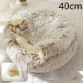 Load image into Gallery viewer, 2 In 1 Dog And Cat Bed Pet Winter Bed Round Plush Warm Bed House Soft Long Plush Pets Bed Pet Products
