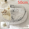 Load image into Gallery viewer, 2 In 1 Dog And Cat Bed Pet Winter Bed Round Plush Warm Bed House Soft Long Plush Pets Bed Pet Products
