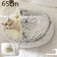 Load image into Gallery viewer, 2 In 1 Dog And Cat Bed Pet Winter Bed Round Plush Warm Bed House Soft Long Plush Pets Bed Pet Products
