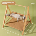 Load image into Gallery viewer, Pet Cat Hammock Double-layer Four Seasons Universal Wooden Cat Nest
