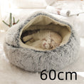 Load image into Gallery viewer, 2 In 1 Dog And Cat Bed Pet Winter Bed Round Plush Warm Bed House Soft Long Plush Pets Bed Pet Products
