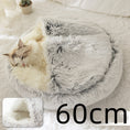 Load image into Gallery viewer, 2 In 1 Dog And Cat Bed Pet Winter Bed Round Plush Warm Bed House Soft Long Plush Pets Bed Pet Products
