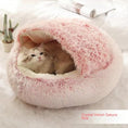 Load image into Gallery viewer, 2 In 1 Dog And Cat Bed Pet Winter Bed Round Plush Warm Bed House Soft Long Plush Pets Bed Pet Products
