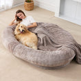 Load image into Gallery viewer, Large Human Short Plush Dog Bed
