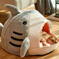 Load image into Gallery viewer, Cosy And Soft Hideout House For Cats With Shark Kennel
