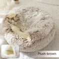 Load image into Gallery viewer, 2 In 1 Dog And Cat Bed Pet Winter Bed Round Plush Warm Bed House Soft Long Plush Pets Bed Pet Products
